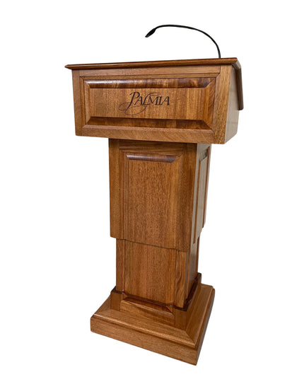 Flexible LED gooseneck light for Executive Wood Podiums and lecterns.