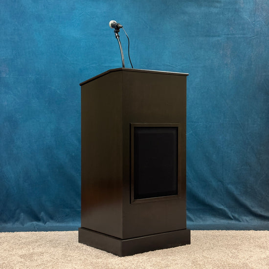wood sound podium stained dark ebony