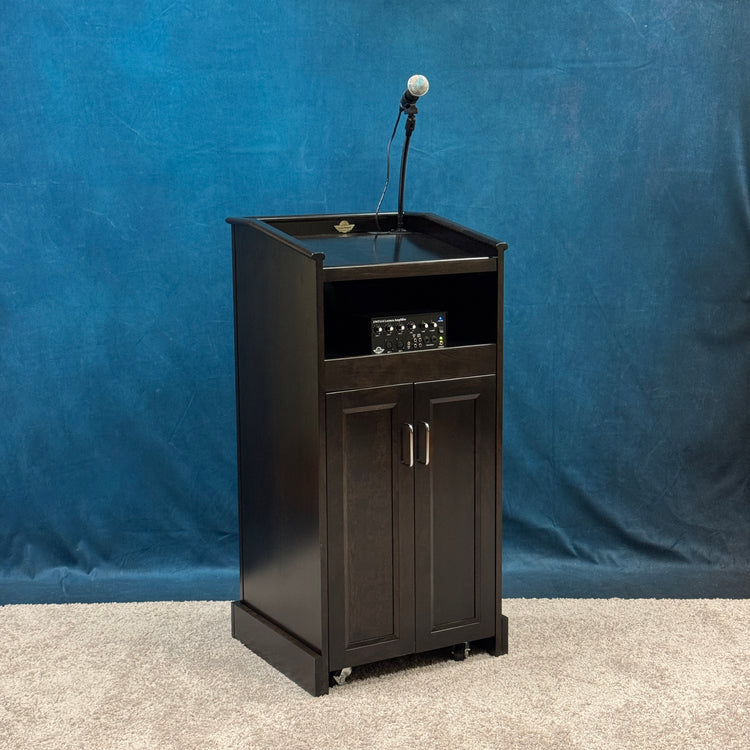 sound podium stained ebony