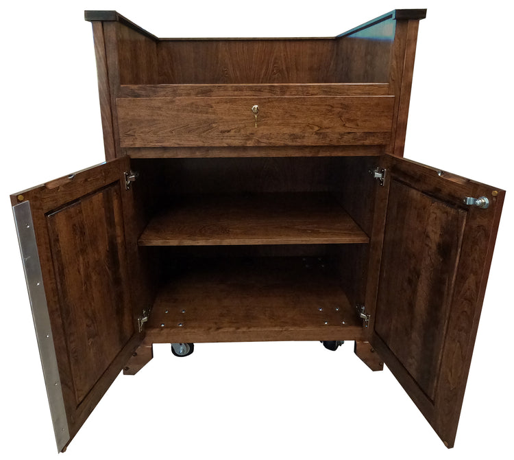 The Defender™ Work Station offers concealed ballistic protection with NIJ Level III materials, ideal for schools, police, and courthouses.