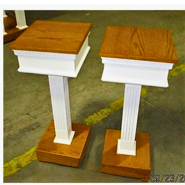 Sacred Wood Roman Flower Stand #8302