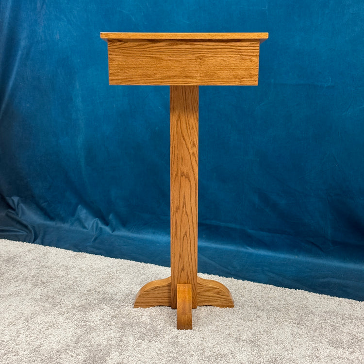Pedestal Speaker's Stand PSS243 - Solid Oak Podium