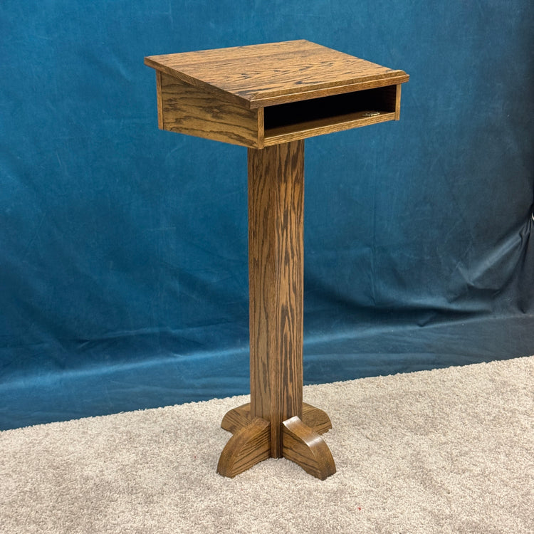 Pedestal Speaker's Stand PSS243 - Solid Oak Podium