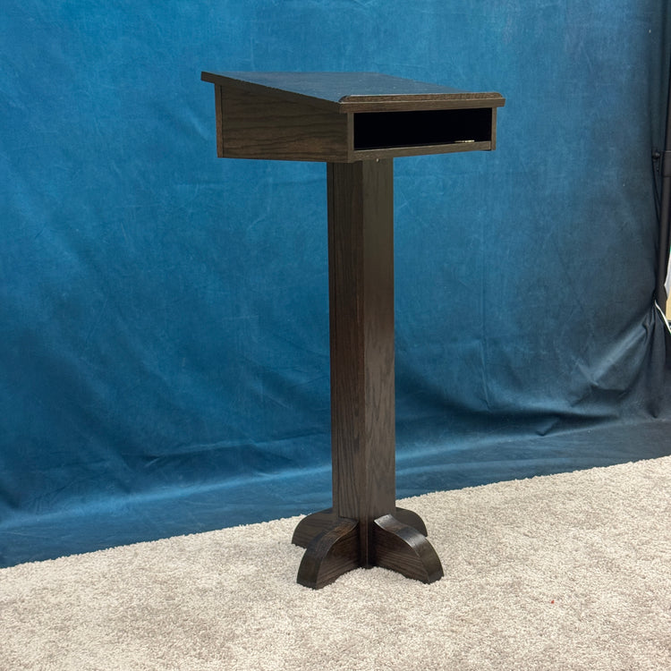 Pedestal Speaker's Stand PSS243 - Solid Oak Podium