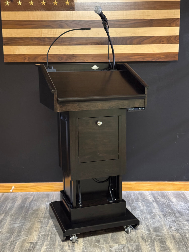 Counselor Evolution Lift™ Lectern - Height Adjustable Podium with Premium Sound System