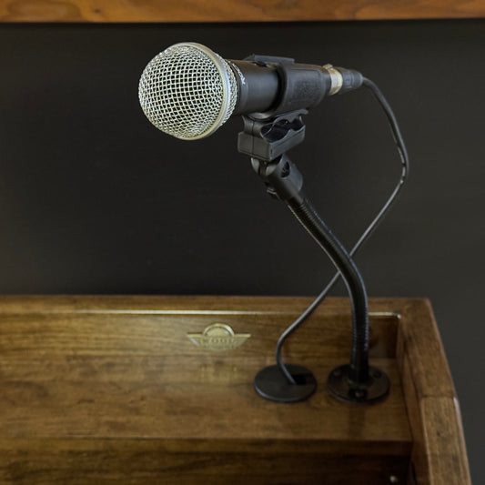 Handheld Microphone & Mount Bundle for Lecterns & Podiums