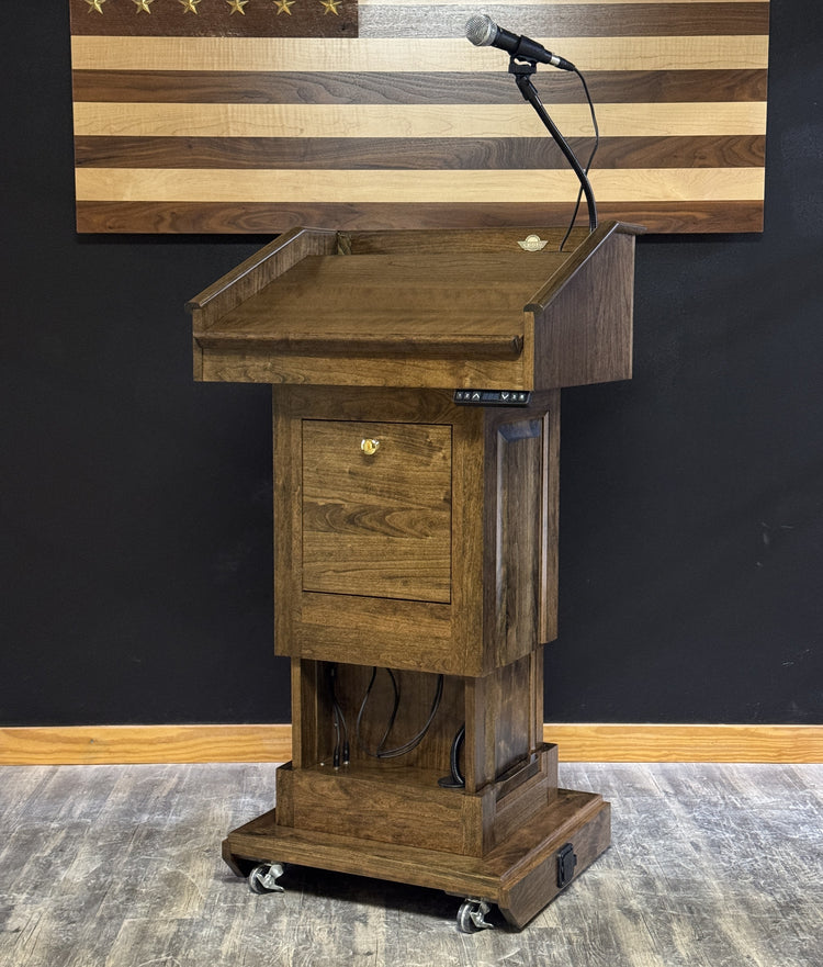 Counselor Evolution Lift™ Lectern - Height Adjustable Podium with Premium Sound System