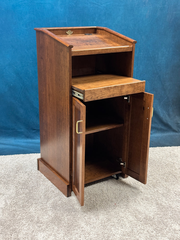 Collegiate™ Podium – Premium Cherry Lectern Stained Red Mahogany QUICK SHIP