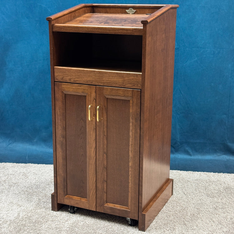 Collegiate™ Podium – Premium Cherry Lectern Stained Red Mahogany QUICK SHIP