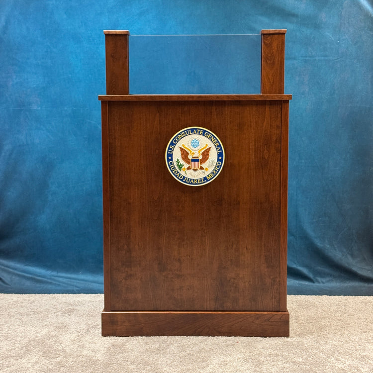 Defender Shield™ Ballistic Workstation – Cherry Wood with Red Mahogany Stain QUICK SHIP