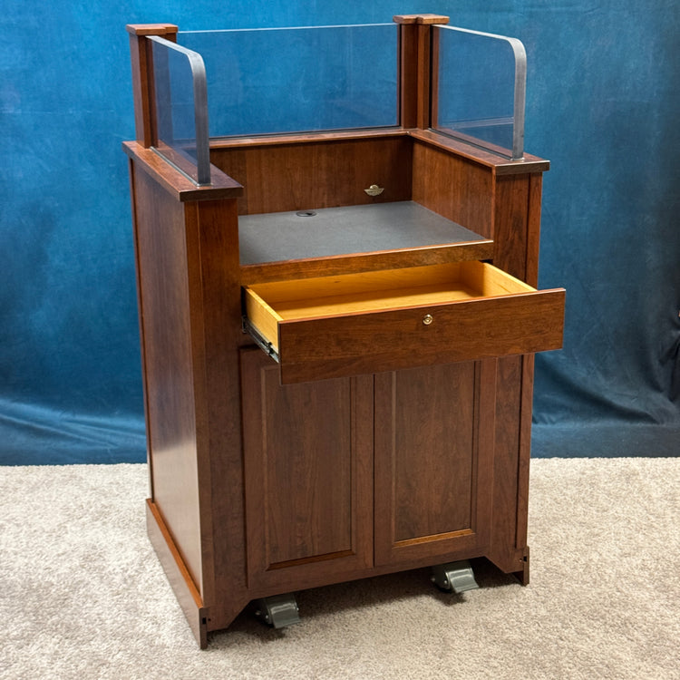 Defender Shield™ Ballistic Workstation – Cherry Wood with Red Mahogany Stain QUICK SHIP