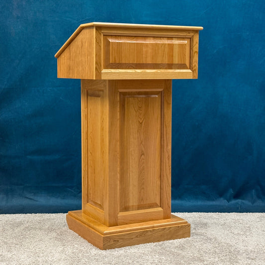 Counselor™ Handcrafted Wood Podium - Cherry with Clear Finish QUICK SHIP