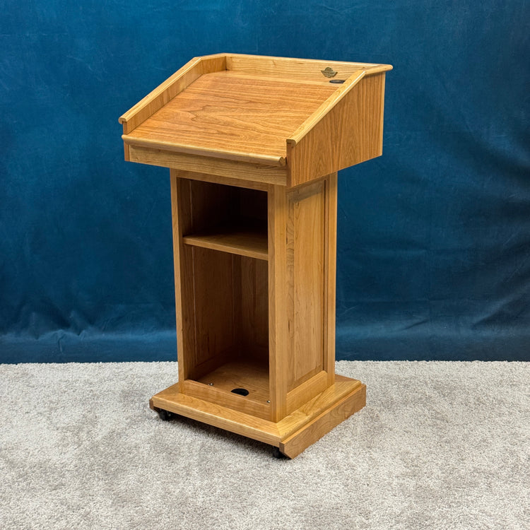 Counselor™ Handcrafted Wood Podium - Cherry with Clear Finish QUICK SHIP
