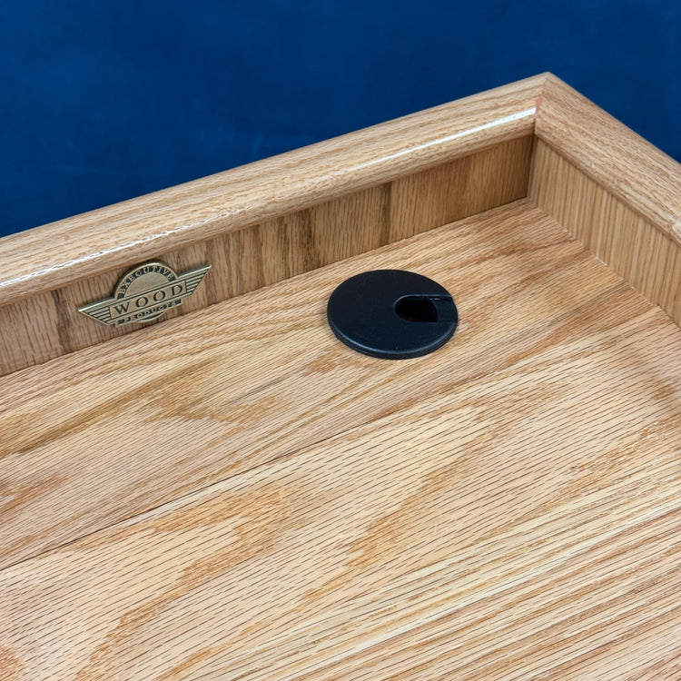 Graduate™ Podium GRAD411 – Solid Oak Wood Lectern with Shelves & Casters