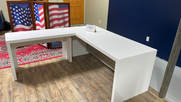 Executive Wood L-Shaped Desk With Return