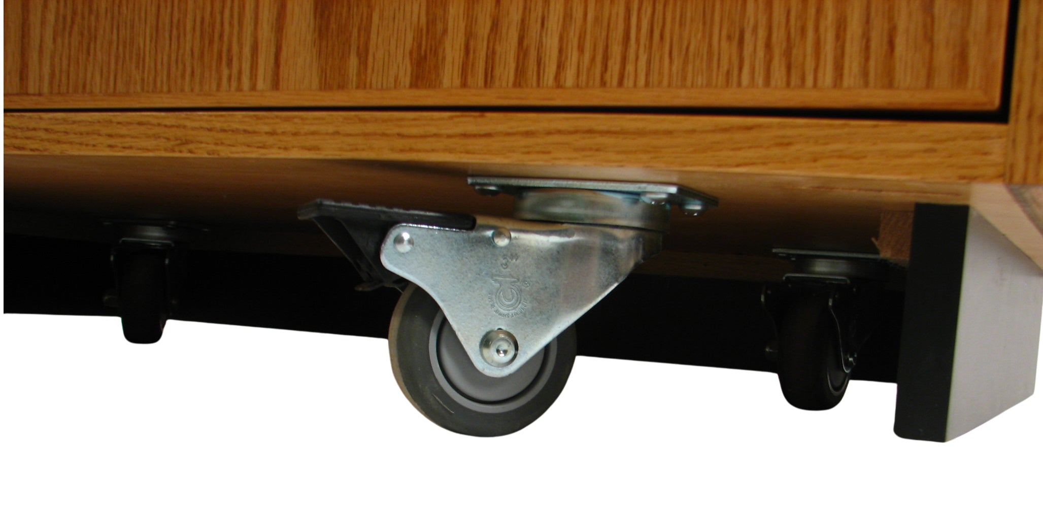 Elegant wood Maitre D' host station with storage, reversible drop-top, and hidden casters for upscale restaurants and hotels.