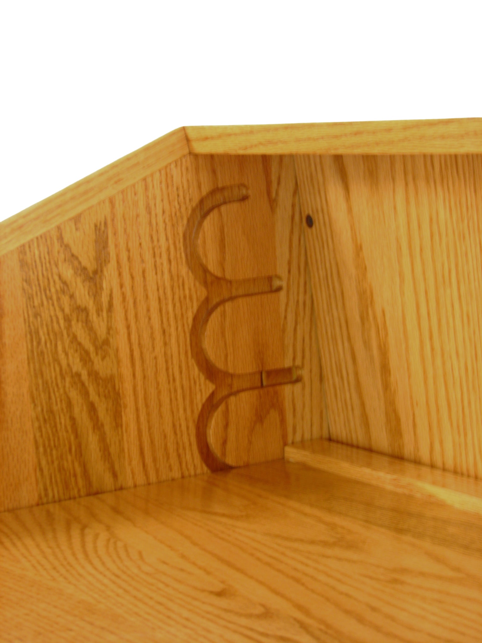 Elegant wood Maitre D' host station with storage, reversible drop-top, and hidden casters for upscale restaurants and hotels.