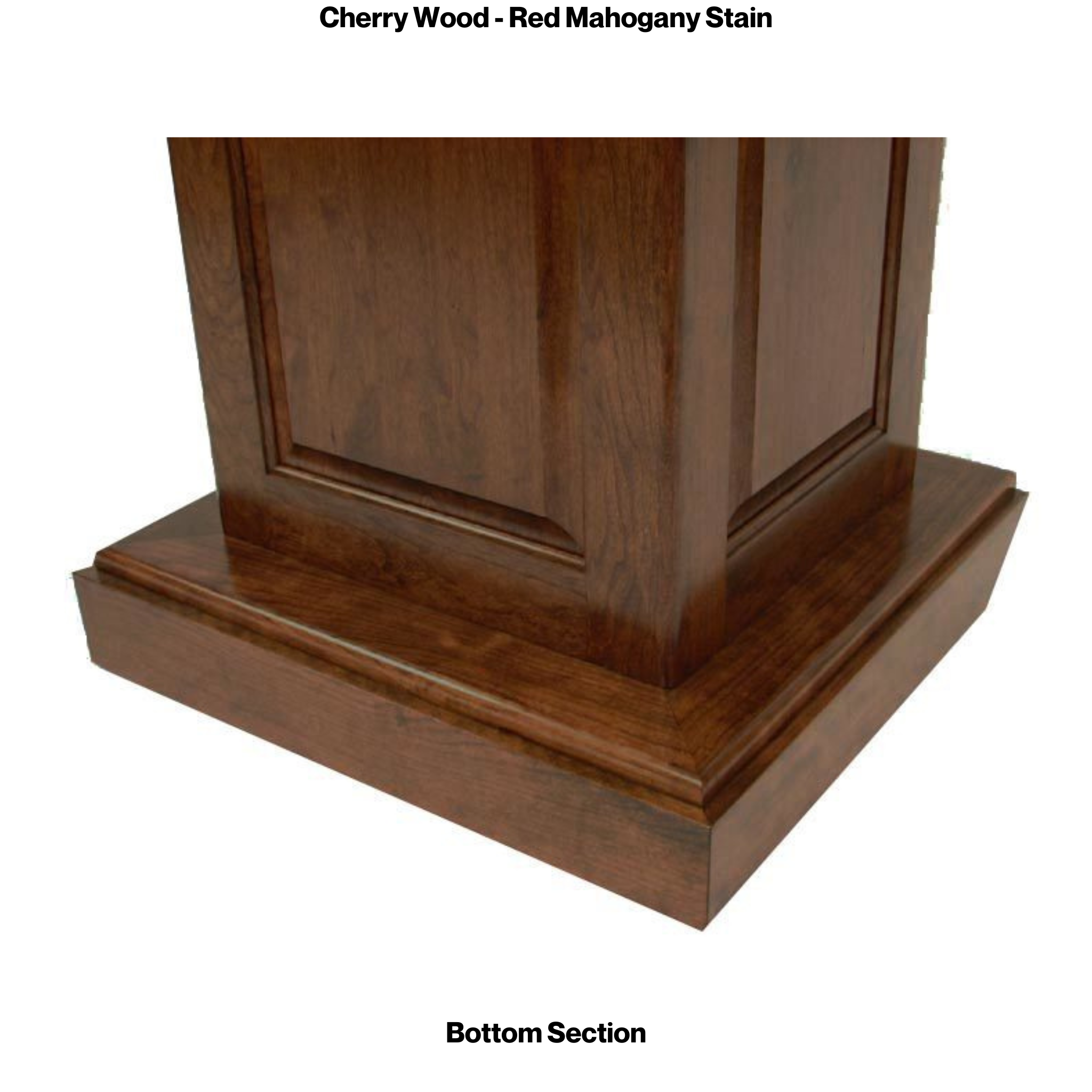Counselor™ Podium, handcrafted in the USA with premium hardwood, adjustable work surface, built-in storage, and hidden casters.