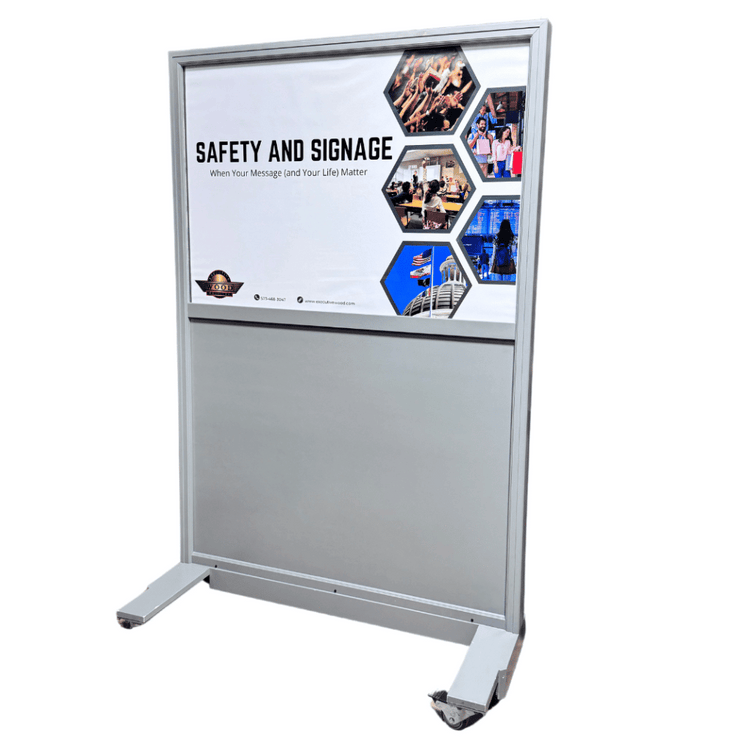 "Tactical Tackable™ Portable Bullet Resistant Security Partition Panel, designed for maximum safety and versatility.  Discreet Security Featuring a durable, bullet-resistant surface, ideal for creating secure spaces in high-risk environments."