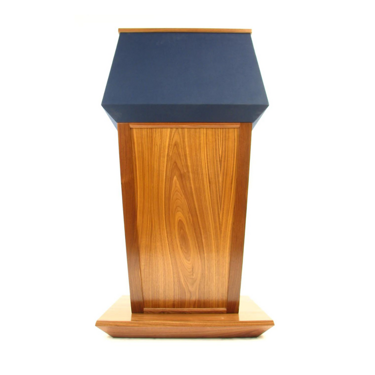 Presidential™ Bullet Resistant Lectern with solid hardwood construction, designed for secure and professional environments. Features sleek, modern design with a protective bullet-resistant shield, ideal for high-security settings like government offices or public events. American made durable  