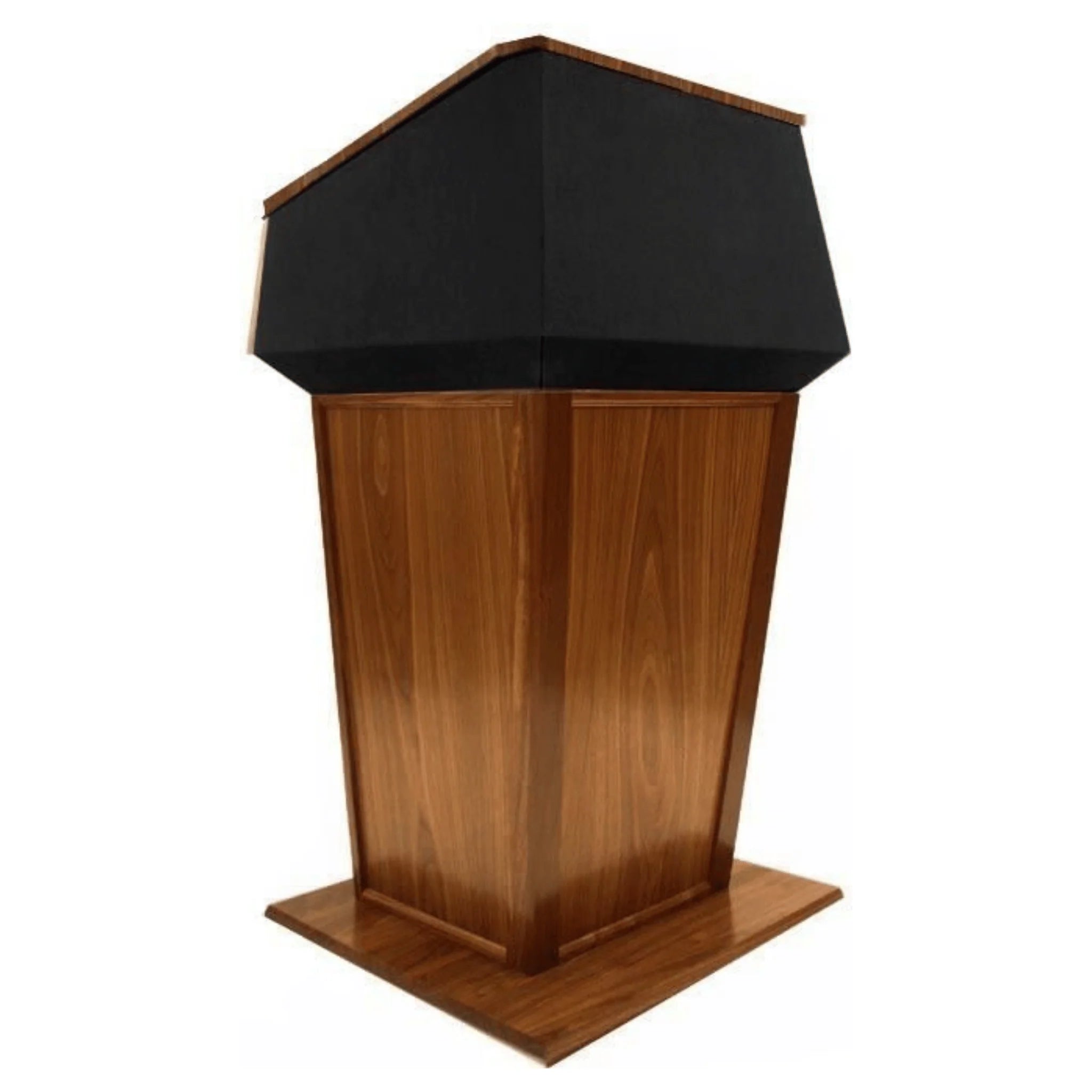 Presidential™ Bullet Resistant Lectern with solid hardwood construction, designed for secure and professional environments. Features sleek, modern design with a protective bullet-resistant shield, ideal for high-security settings like government offices or public events. American made durable  