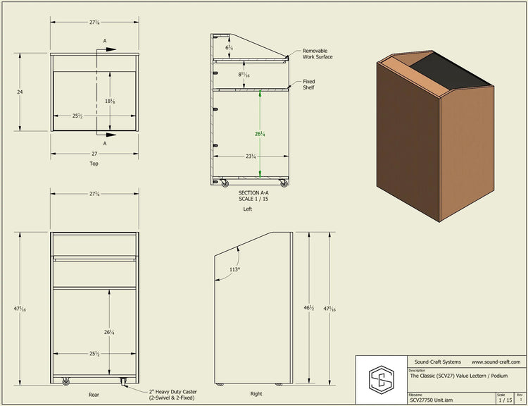 The Classic - Simple Lectern / Podium