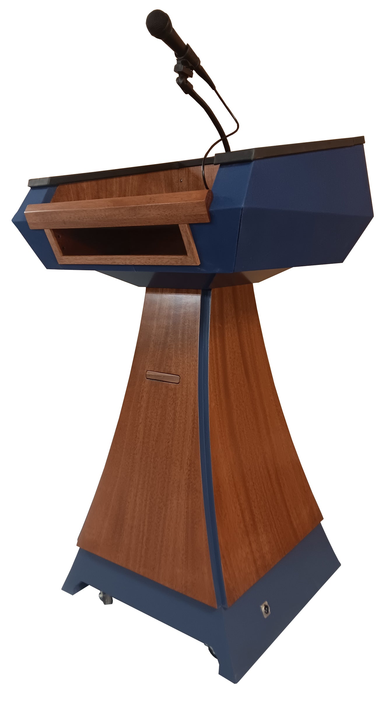 "StatesMan™ VP Solidwood Handcrafted Lectern, showcasing a refined, classic design with expert craftsmanship. Built from high-quality solid wood, this lectern offers a professional and elegant solution for speeches, presentations, and conferences.