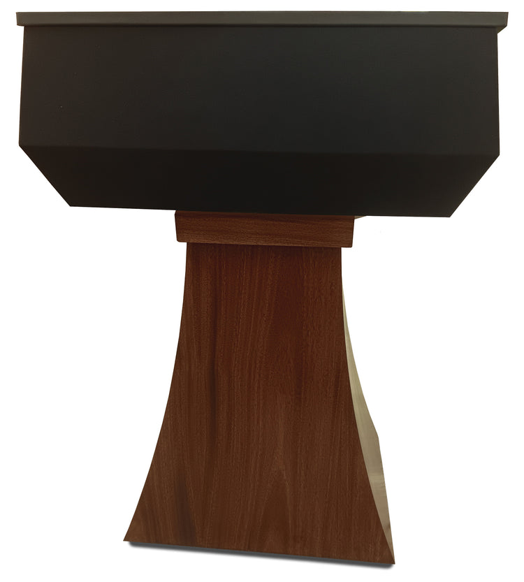 StatesMan™ Lectern – Sophisticated Curved Wooden Podium