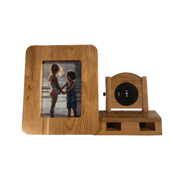 Smartframe. Craftsmanship wood picture frame charging pad technology perfect gift 