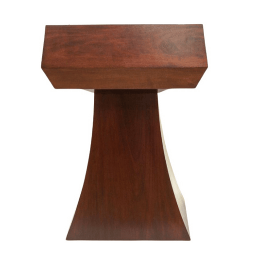 "StatesMan™ Handcrafted Solid Hardwood Lectern, featuring a polished, elegant design with durable craftsmanship. Ideal for professional presentations, speeches, and conferences, offering a sophisticated touch to any setting."