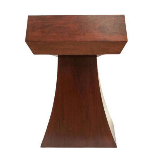 "StatesMan™ Handcrafted Solid Hardwood Lectern, featuring a polished, elegant design with durable craftsmanship. Ideal for professional presentations, speeches, and conferences, offering a sophisticated touch to any setting."