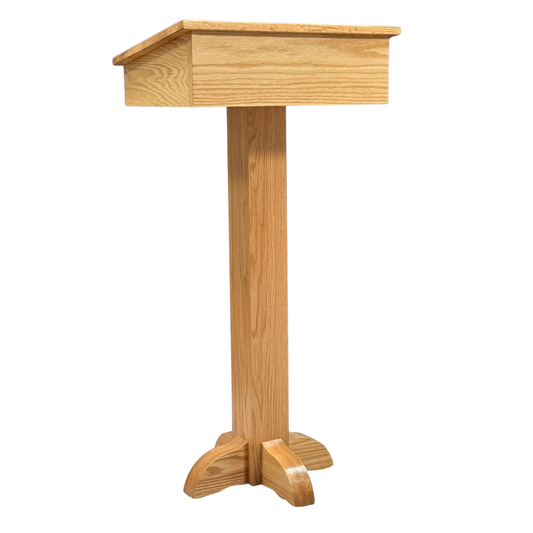 Pedestal Speaker's Stand PSS243 - Solid Oak Podium