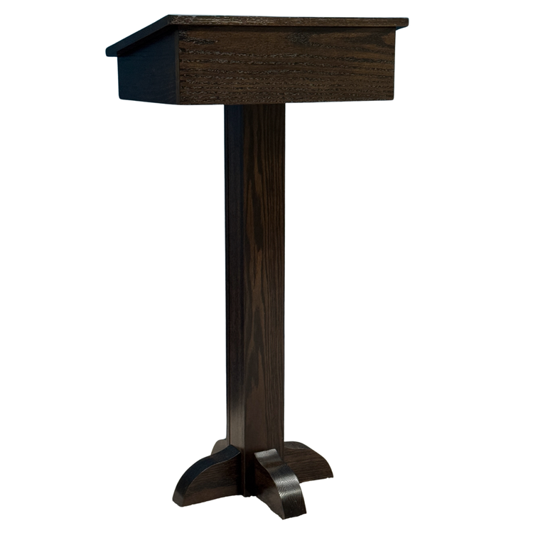 Pedestal Speaker's Stand PSS243 - Solid Oak Podium