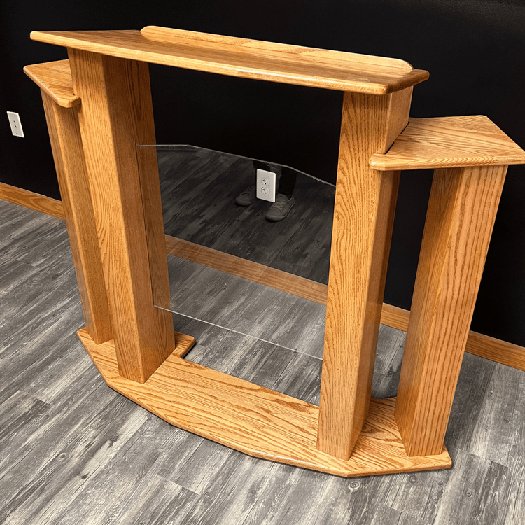 Trinity™ Solid Wood Pulpit with Acrylic Center