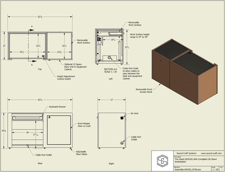 The Ideal - ADA Compliant Sit-Stand Workstation Desk