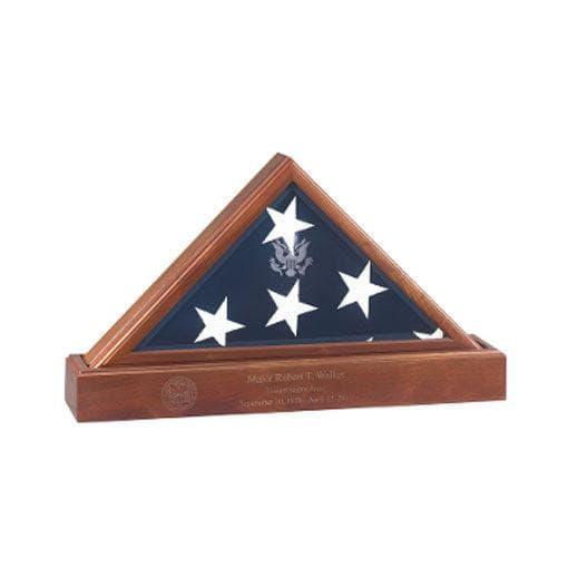 Large American Flag Case with Pedestal For 5 x 9.5