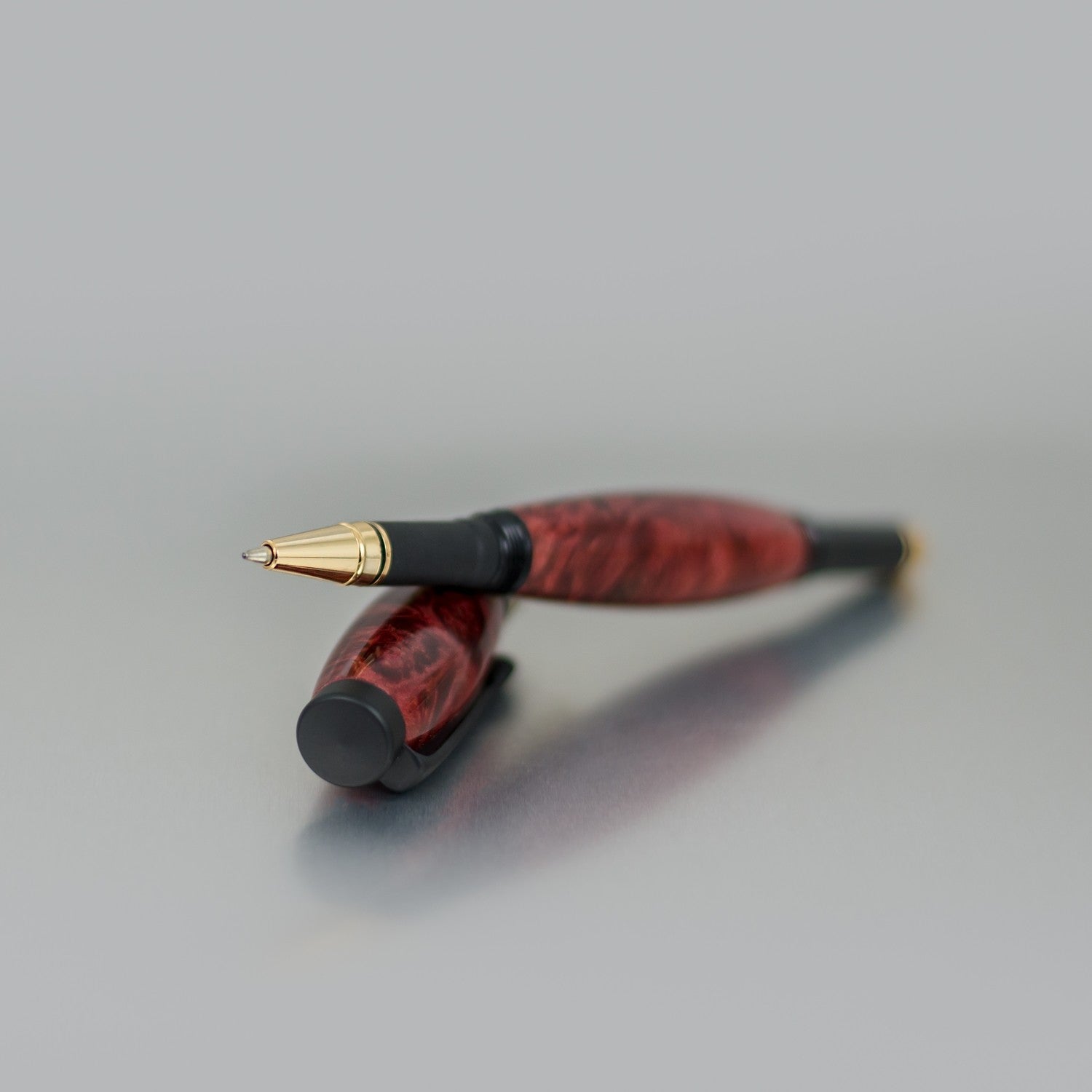 Executive pen made from rare mauve Buckeye Burl wood
