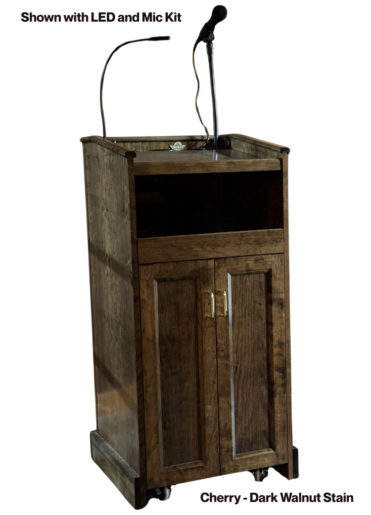Collegiate™ Lectern (CPD677) – Premium Solid Cherry Wood Podium