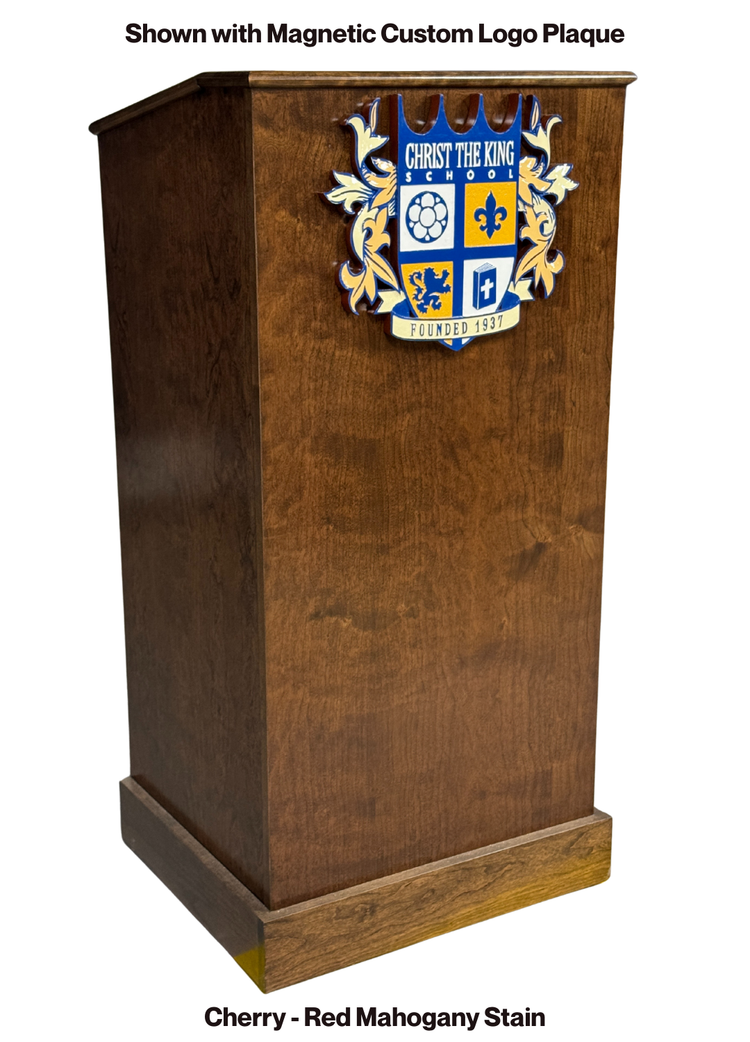 Collegiate™ Podium (CPD677) – Premium Solid Cherry Wood Lectern