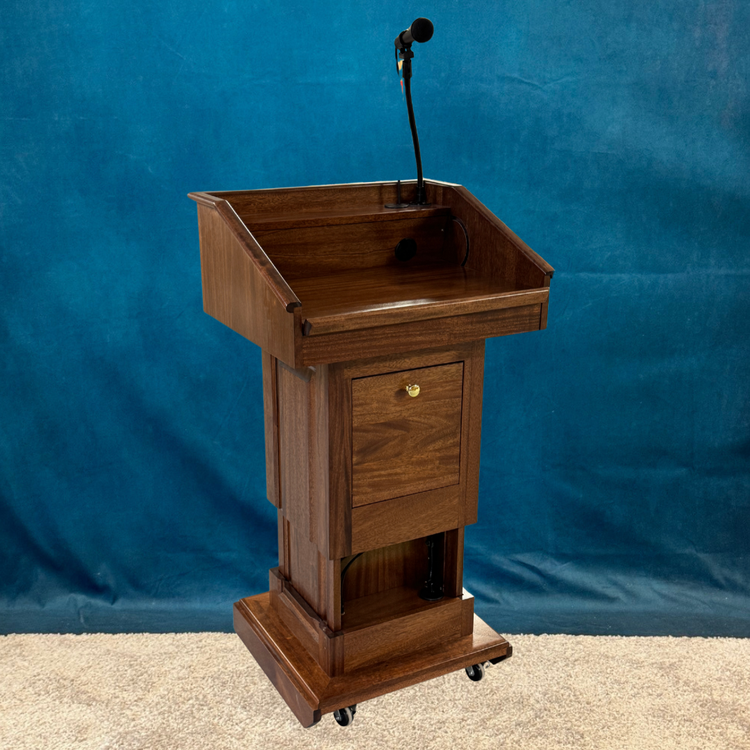 Counselor Evolution Lift™ Lectern - Height Adjustable Podium with Premium Sound System