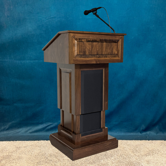 Counselor Evolution Lift™ Lectern - Height Adjustable Podium with Premium Sound System