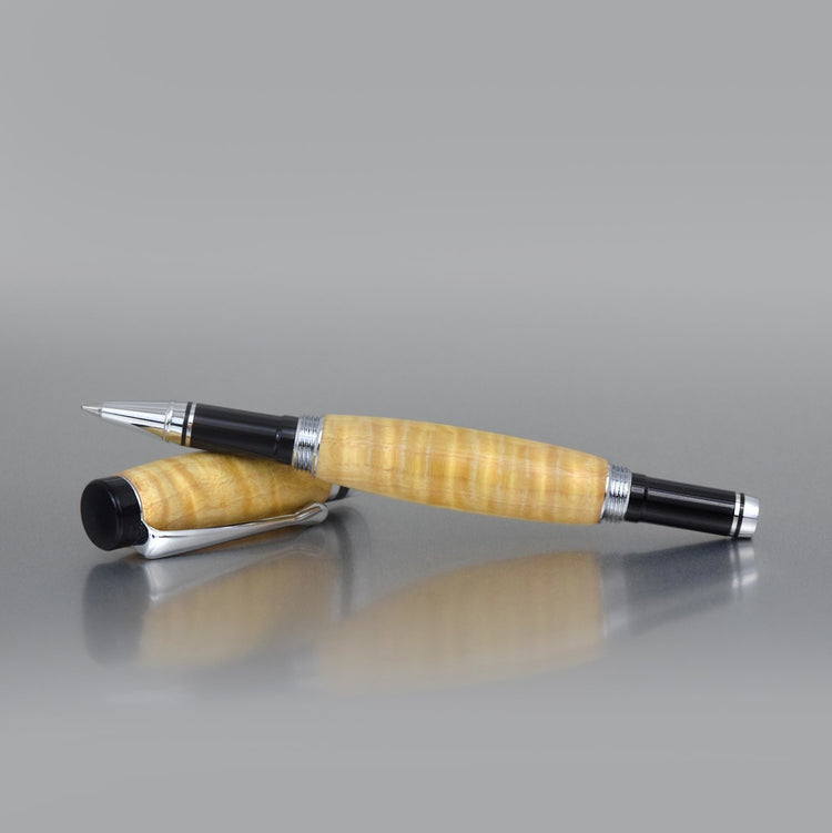 Handcrafted Curly Maple Executive Rollerball Pen