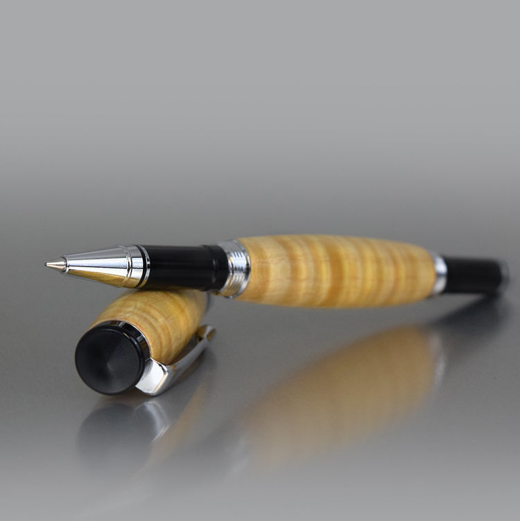 Handcrafted Curly Maple Executive Rollerball Pen