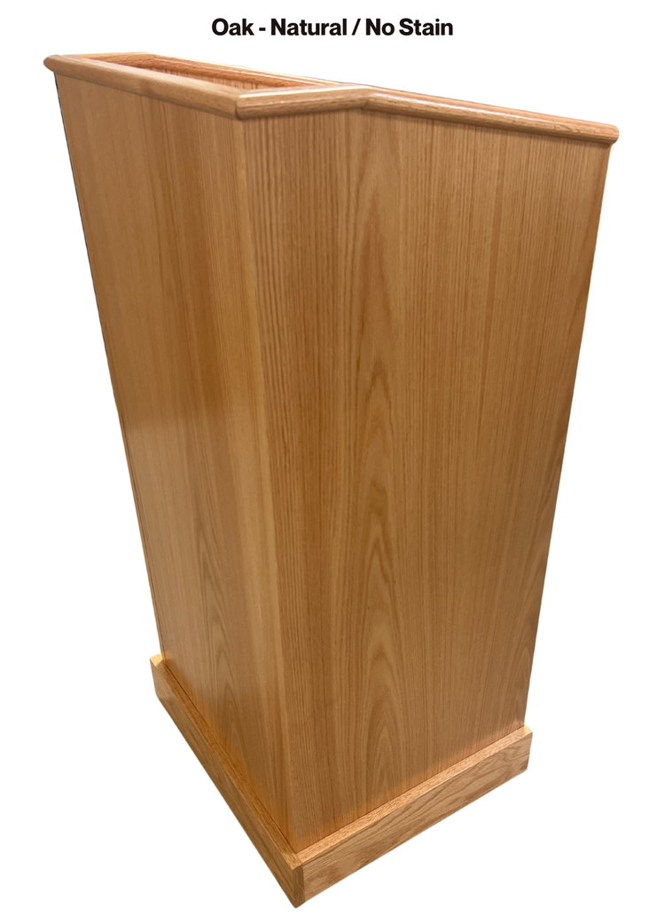 Graduate™ Podium GRAD411 – Solid Oak Wood Lectern with Shelves & Casters