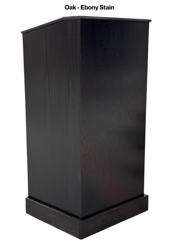 Graduate™ Podium GRAD411 – Solid Oak Wood Lectern with Shelves & Casters