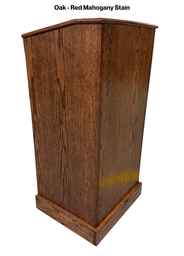 Graduate™ Podium GRAD411 – Solid Wood Lectern with Shelves & Casters