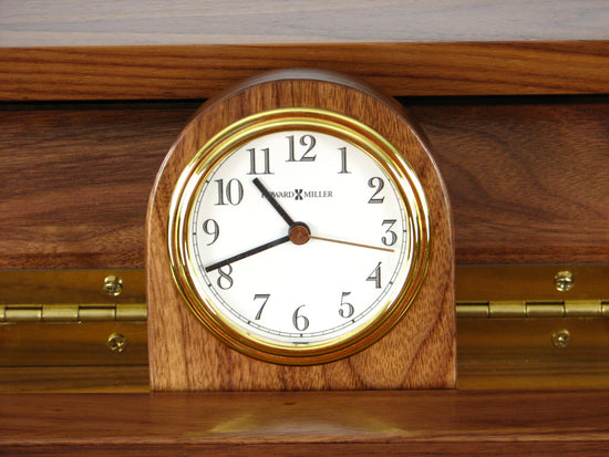 Wood housed howard miller clock for executive wood presidential podiums.