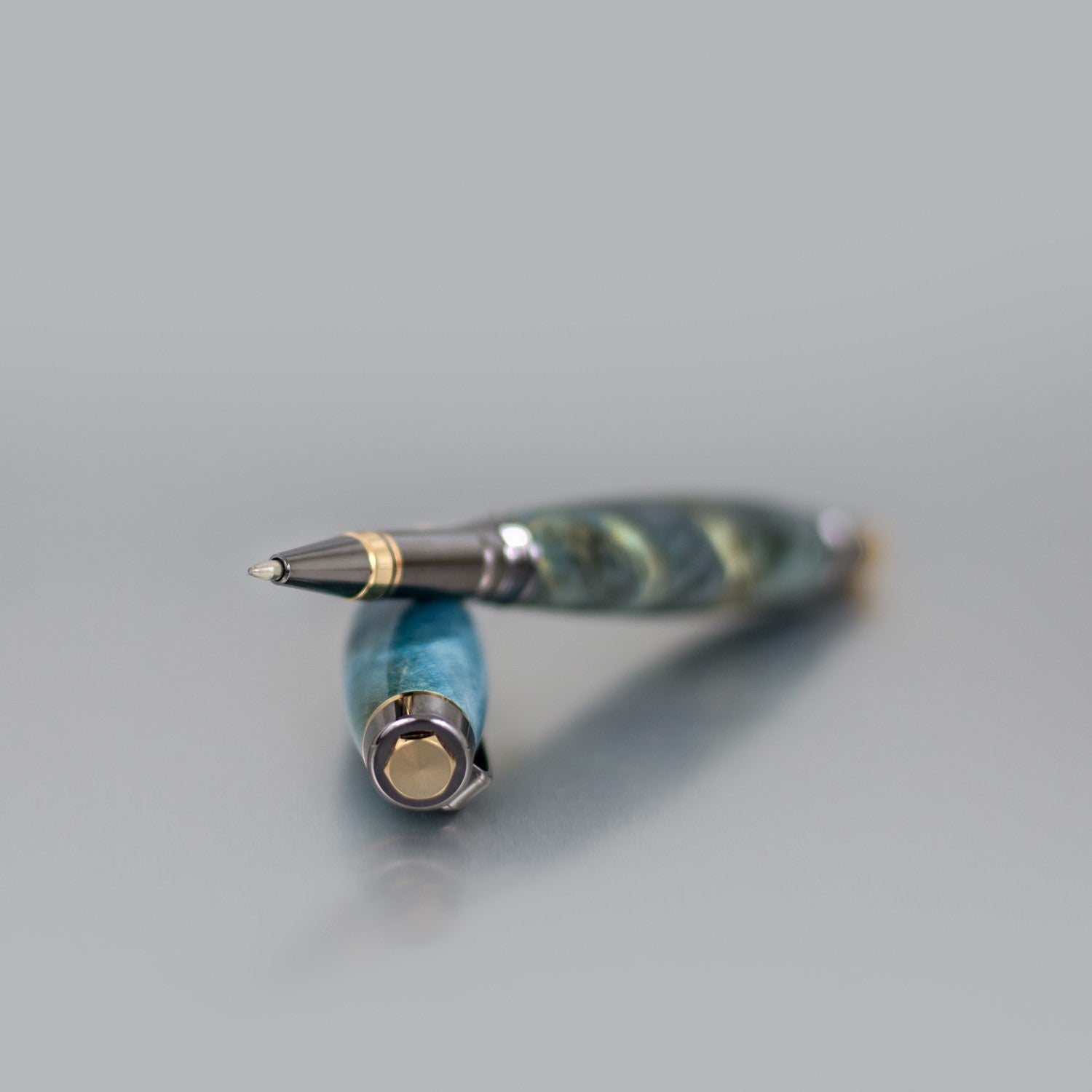Heirloom-quality Buckeye Burl rollerball pen with refillable ink