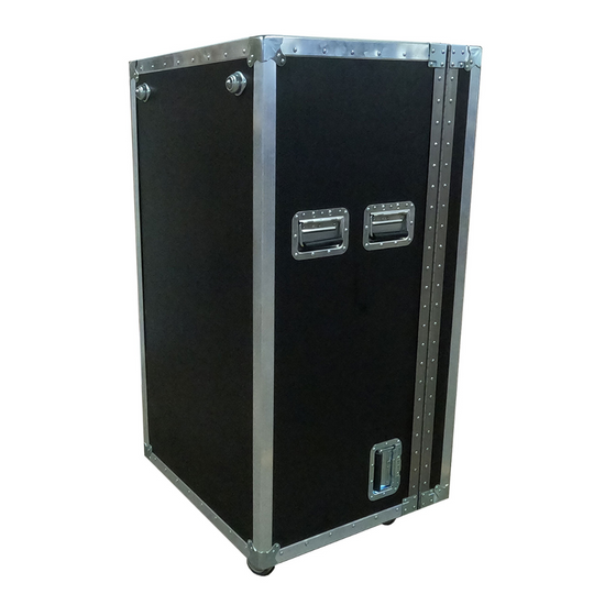 Heavy-duty lectern travel case with rugged construction, secure latches, rolling wheels, and custom size options for safe transport.