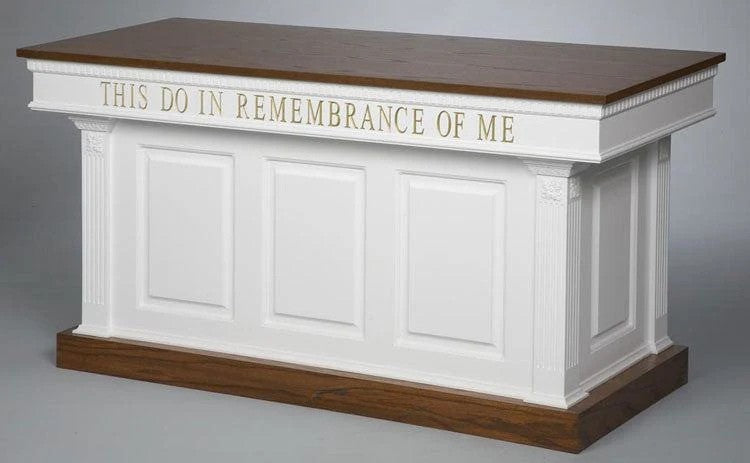 Sacred Church Wood Communion Table Closed #8201